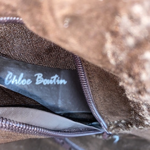 Chloe Boutin brown fur winter boots size 10 new - Picture 5 of 6